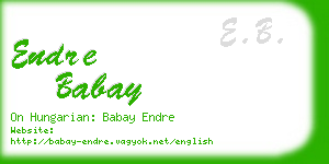endre babay business card
